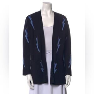 💙🩵 Sandro navy and blue lightning bolt cardigan